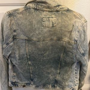 Acid wash denim jacket